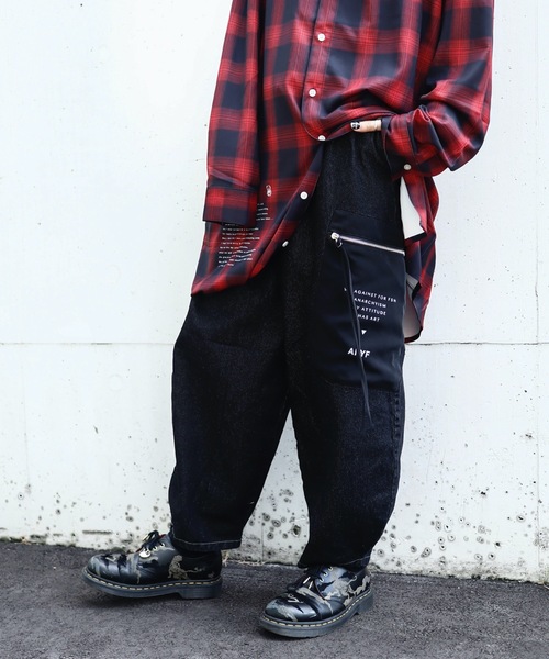 AFYF（エーエフワイエフ）の「AFYFALADIN PANT2/アラジンワイドパンツ（その他パンツ・メンズ・ブラック系その他/ブラック/ブラック系その他2/ブラック系その他5/ブラック系その他7/ブラック系その他6/ブルー系その他2・FREE）」の15枚目の写真