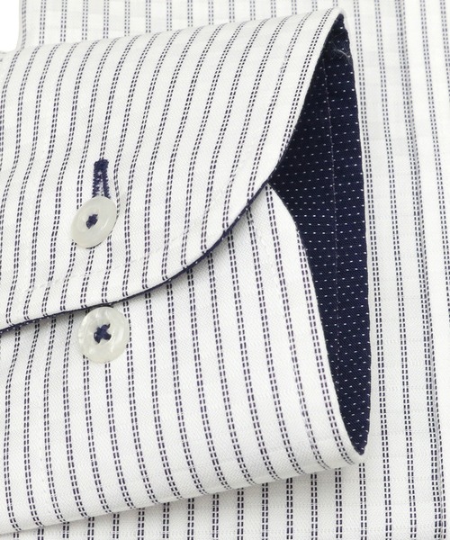 TOKYO SHIRTS（トウキョウシャツ）の「形態安定ノーアイロン ボタンダウン 長袖ビジネスワイシャツ（ビジネスシャツ・メンズ・パープル・首回り42cm-裄丈86cm/首回り43cm-裄丈82cm/首回り42cm-裄丈82cm/首回り41cm-裄丈86cm/首回り39cm-裄丈80cm/首回り37cm-裄丈84cm/首回り41cm-裄丈82cm/首回り37cm-裄丈80cm/首回り43cm-裄丈86cm/首回り39cm-裄丈84cm）」の3枚目の写真