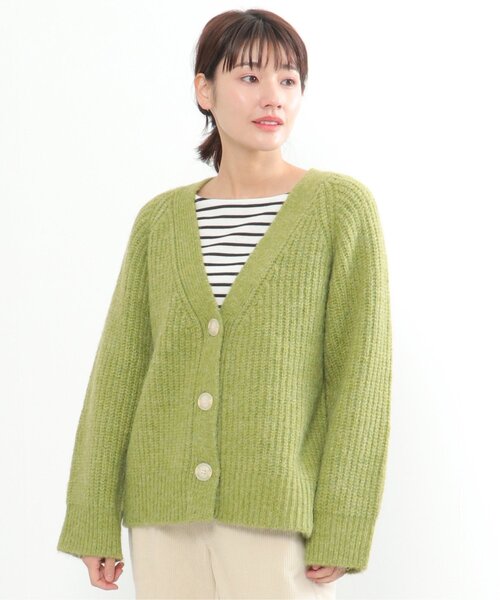 LBC(エルビーシー)の「畦Vネックカラーカディガン(カーディガン/ボレロ・レディース・ライトグレー/グリーン・M)」の22枚目の写真