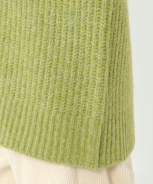 LBC(エルビーシー)の「畦Vネックカラーカディガン(カーディガン/ボレロ・レディース・ライトグレー/グリーン・M)」の14枚目の写真