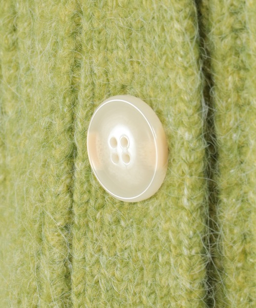 LBC(エルビーシー)の「畦Vネックカラーカディガン(カーディガン/ボレロ・レディース・ライトグレー/グリーン・M)」の12枚目の写真