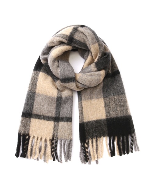 N.（N. Natural Beauty Basic）（エヌエヌナチュラルビューティーベーシック）の「【横田ひかるさん着用】◆フリンジチェックストール（ストール/ショール・レディース・チェック・ﾌﾘ-）」の6枚目の写真