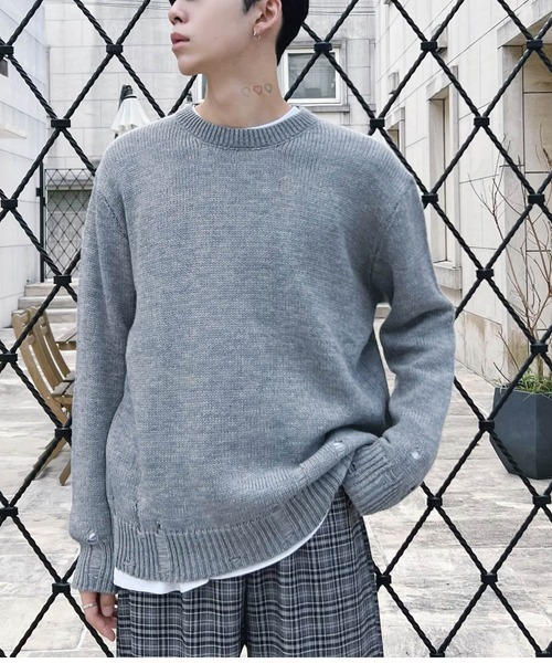 超美品☆PLANCK PROJECT／カシミヤブレンドダメージニット／ウィメンズ 限定カラーあり】カシミヤブレンドフードニット（ニット