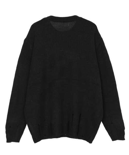 Figments（フィグメンツ）の「ダメージニット（ニット/セーター・レディース・ブラック/グレー・FREE）」の12枚目の写真