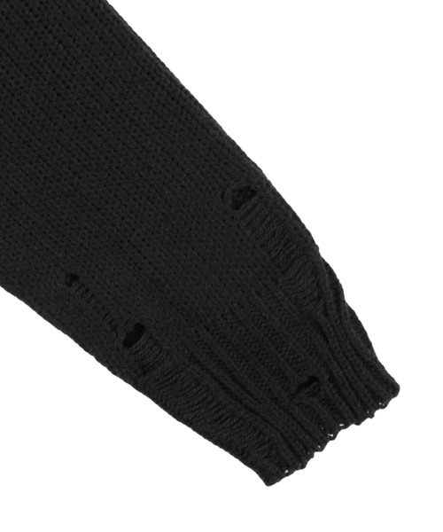 Figments（フィグメンツ）の「ダメージニット（ニット/セーター・レディース・ブラック/グレー・FREE）」の16枚目の写真