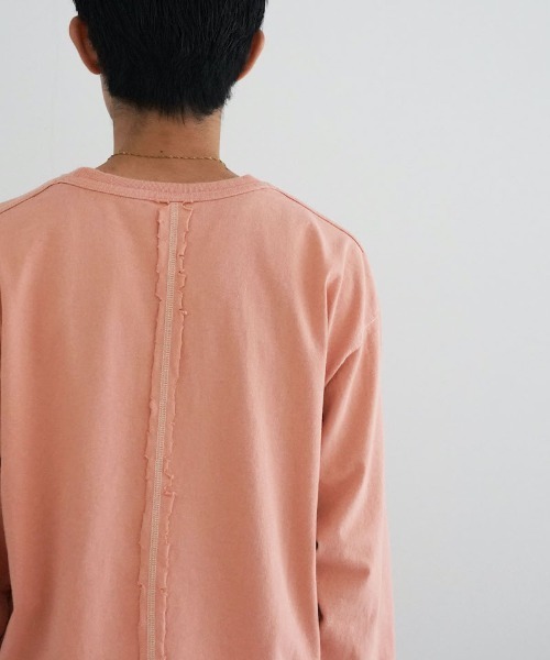 ETHOS（エトス）の「ETHOS ROUND IN  SIDE OUT T（Tシャツ/カットソー・メンズ・グレー/コーラル・2）」の3枚目の写真
