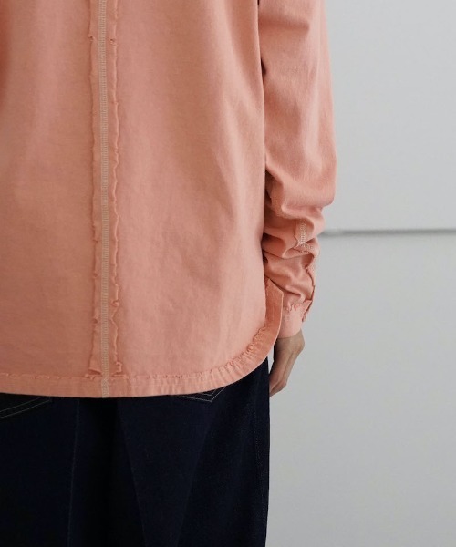 ETHOS（エトス）の「ETHOS ROUND IN  SIDE OUT T（Tシャツ/カットソー・メンズ・グレー/コーラル・2）」の7枚目の写真