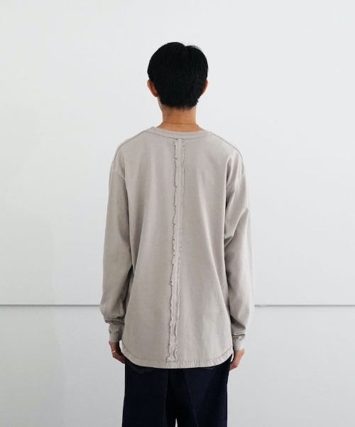 ETHOS（エトス）の「ETHOS ROUND IN  SIDE OUT T（Tシャツ/カットソー・メンズ・グレー/コーラル・2）」の11枚目の写真