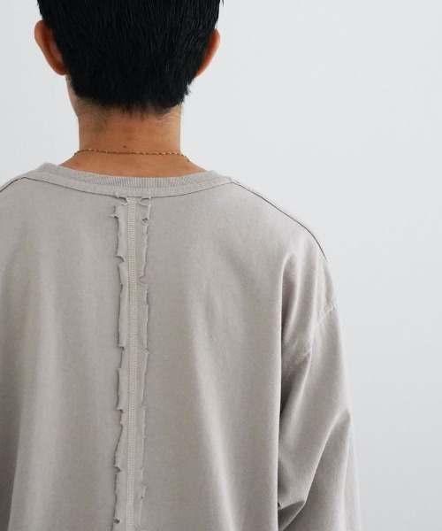 ETHOS（エトス）の「ETHOS ROUND IN  SIDE OUT T（Tシャツ/カットソー・メンズ・グレー/コーラル・2）」の12枚目の写真