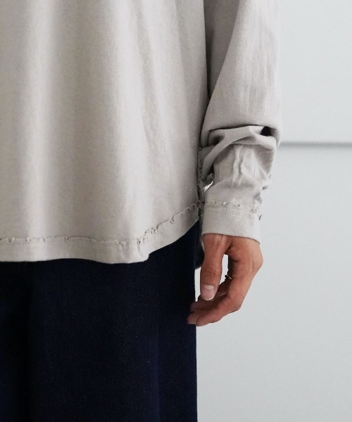 ETHOS（エトス）の「ETHOS ROUND IN  SIDE OUT T（Tシャツ/カットソー・メンズ・グレー/コーラル・2）」の8枚目の写真