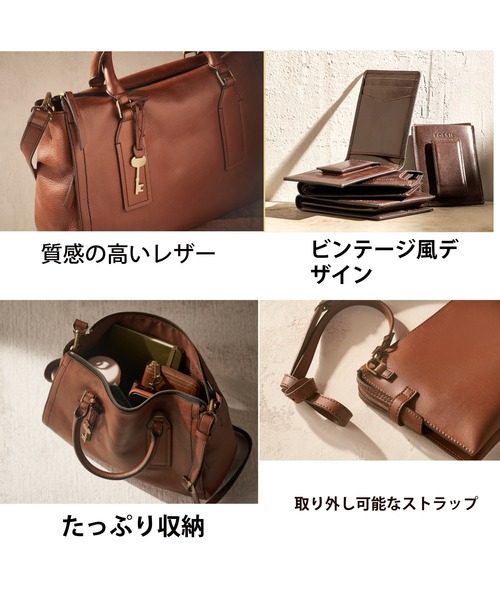 FOSSIL（フォッシル）の「フォッシル リストレット レディース レザー イエロー スマホ収納可 SLG1557717（ハンドバッグ・レディース・イエロー・FREE）」の6枚目の写真