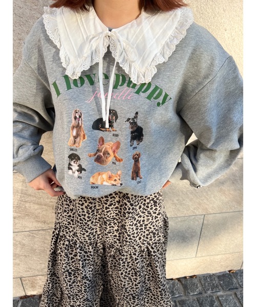 JUMELLE（ジュメロ）の「ｂｕｄｄｙスウェット（スウェット・レディース・グレー/ブラウン・FREE）」の17枚目の写真