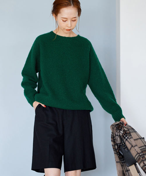 Harley of Scotland(ハーレーオブスコットランド)の「【HARLEY/ ハーレー】CREW NECK SWEATER:クルーネックセーター(ニット/セーター・レディース・サックスブルー/グリーン/パープル/オレンジ・FREE)」の10枚目の写真