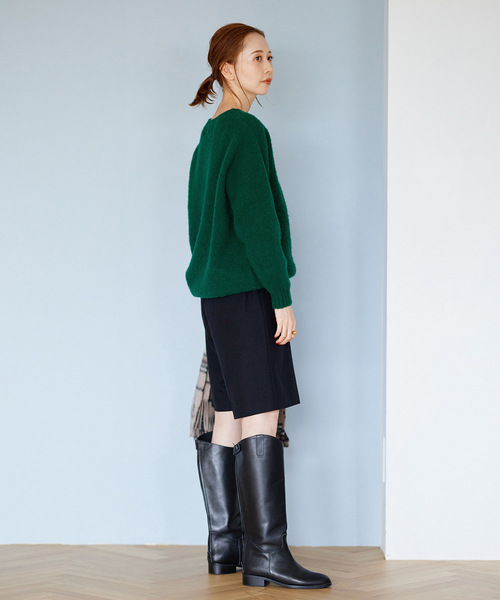 Harley of Scotland(ハーレーオブスコットランド)の「【HARLEY/ ハーレー】CREW NECK SWEATER:クルーネックセーター(ニット/セーター・レディース・サックスブルー/グリーン/パープル/オレンジ・FREE)」の8枚目の写真