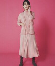 【洗える】ウールライクサキソニー プリーツスカート