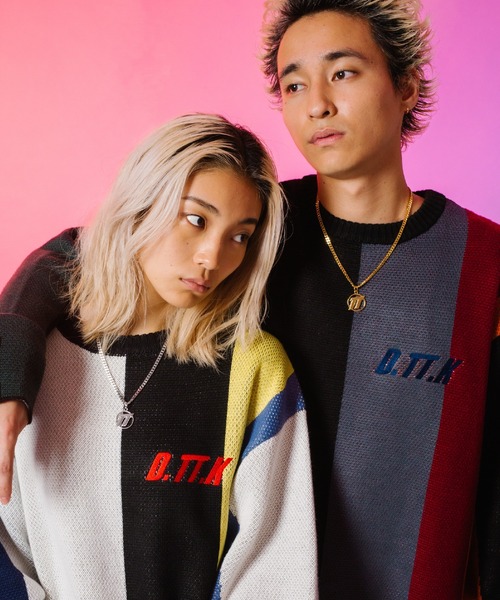 mandtea.product×R&D.M.Co-・ティーポットセーター 新品 RODEO CROWNS WIDE BOWL | タイポグラフィニットトップス (ニット