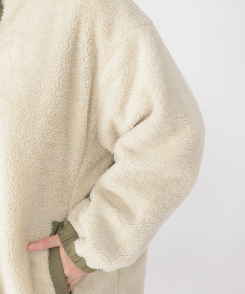 studio CLIP（スタディオクリップ）の「リバーシブルボアブルゾン（ブルゾン・レディース・ブラック/グレー/ベージュ・MEDIUM/LARGE/PF）」の22枚目の写真