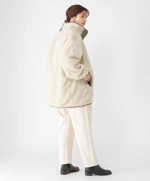 studio CLIP（スタディオクリップ）の「リバーシブルボアブルゾン（ブルゾン・レディース・ブラック/グレー/ベージュ・MEDIUM/LARGE/PF）」の12枚目の写真