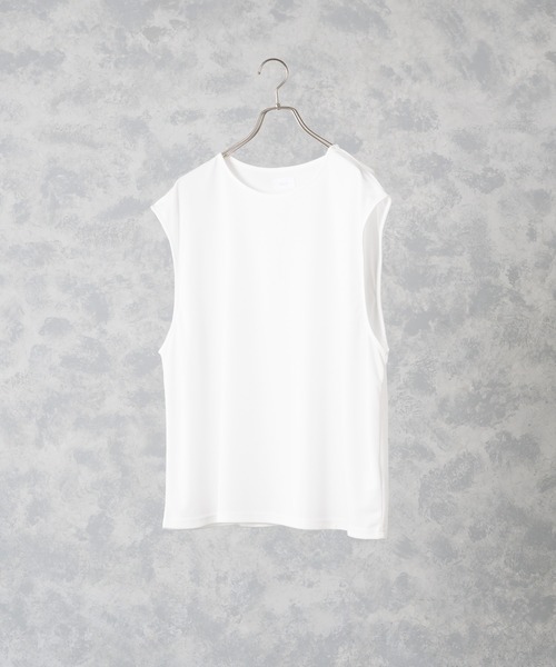 ln fortis（ロンフォルティス）の「ln foris - ドライタッチノースリーブシャツ（タンクトップ・メンズ・ホワイト/ブラック・SMALL/MEDIUM）」の3枚目の写真