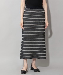 Munich | 7GGメッシュ編みボーダーニットタイトスカート(スカート)