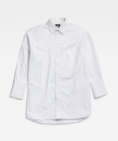 G-STAR（ジースター）の「OVERSIZED BF SHIRT/オーバーサイズ/ロングシャツ（シャツ/ブラウス・レディース・ホワイト・SMALL/X-SMALL/MEDIUM）」の5枚目の写真