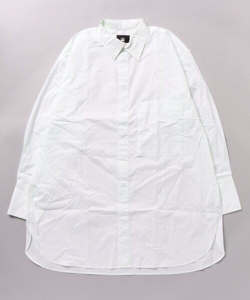 G-STAR（ジースター）の「OVERSIZED BF SHIRT/オーバーサイズ/ロングシャツ（シャツ/ブラウス・レディース・ホワイト・SMALL/X-SMALL/MEDIUM）」の7枚目の写真