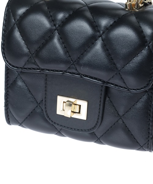 Edit Sheen（エディットシーン）の「ミニキルトチェーンショルダーバッグ（ショルダーバッグ・レディース・ブラック/ボルドー/イエロー/レッド/ピンク/オフホワイト・FREE）」の18枚目の写真