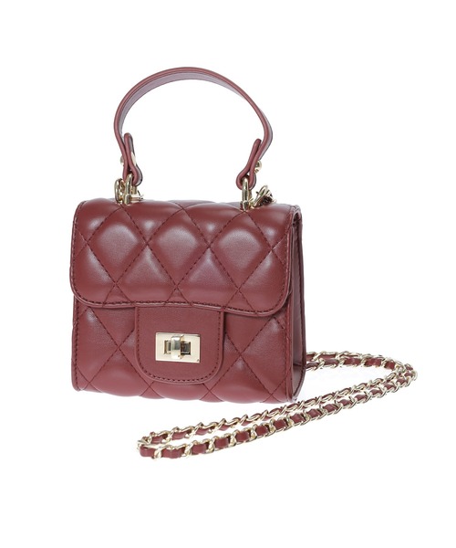 Edit Sheen（エディットシーン）の「ミニキルトチェーンショルダーバッグ（ショルダーバッグ・レディース・ブラック/ボルドー/イエロー/レッド/ピンク/オフホワイト・FREE）」の15枚目の写真