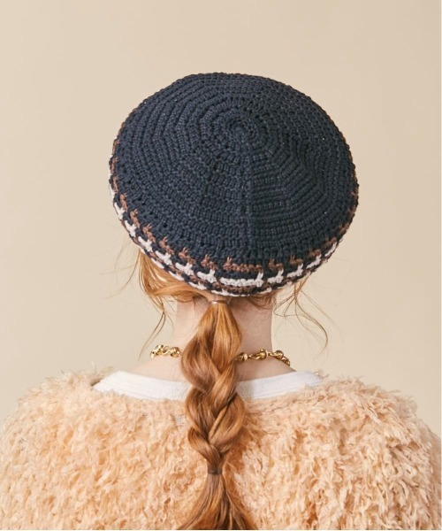 kaorinomori(カオリノモリ)の「kaorinomori ハレベレー(ハンチング/ベレー帽・レディース・ブラック/ベージュ・M/57.5cm)」の6枚目の写真