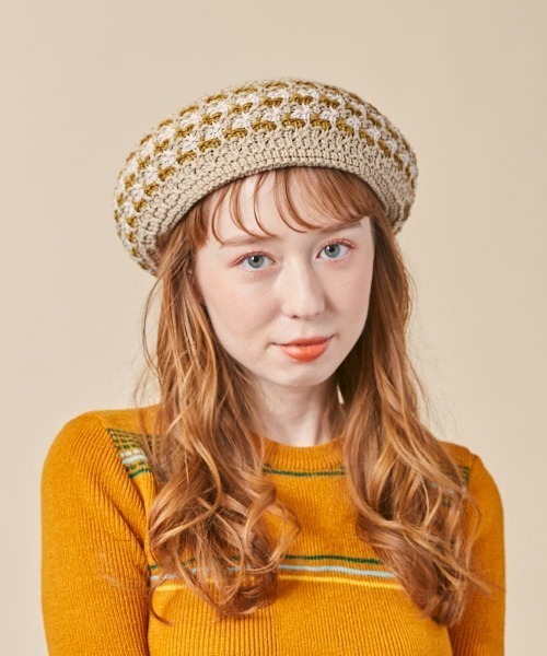 kaorinomori(カオリノモリ)の「kaorinomori ハレベレー(ハンチング/ベレー帽・レディース・ブラック/ベージュ・M/57.5cm)」の12枚目の写真