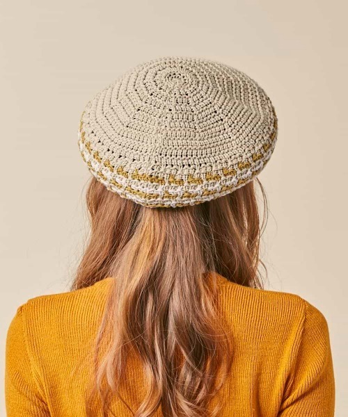 kaorinomori(カオリノモリ)の「kaorinomori ハレベレー(ハンチング/ベレー帽・レディース・ブラック/ベージュ・M/57.5cm)」の14枚目の写真