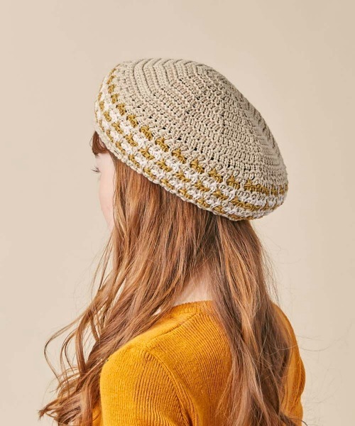 kaorinomori(カオリノモリ)の「kaorinomori ハレベレー(ハンチング/ベレー帽・レディース・ブラック/ベージュ・M/57.5cm)」の15枚目の写真