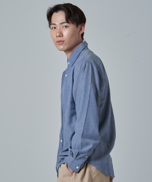 CORISCO（コリスコ）の「オックスレギュラーシャツ(M1)（シャツ/ブラウス・メンズ・ホワイト/ブラック/ネイビー/サックスブルー・MEDIUM/LARGE/X-LARGE）」の15枚目の写真