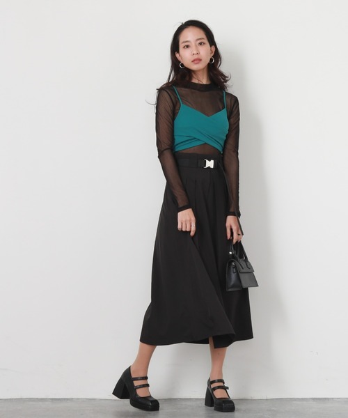 タイ付カシュクールシアートップス＜セットアップ対応＞ main image 0