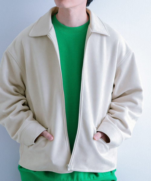 ITEMS URBANRESEARCH（アイテムズ アーバンリサーチ）の「フェイクスエード ZIP UP ジャケット（その他アウター・メンズ・ブルー/グリーン/ベージュ・MEDIUM/LARGE）」の5枚目の写真