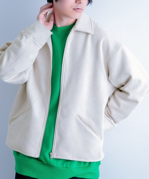 ITEMS URBANRESEARCH（アイテムズ アーバンリサーチ）の「フェイクスエード ZIP UP ジャケット（その他アウター・メンズ・ブルー/グリーン/ベージュ・MEDIUM/LARGE）」の6枚目の写真