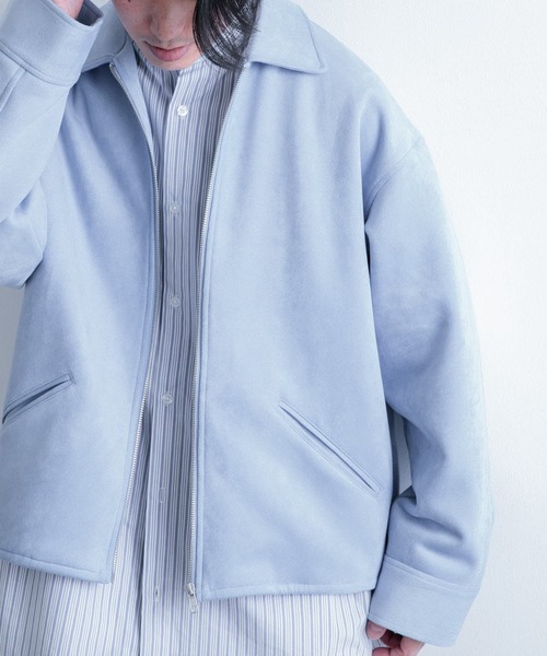 ITEMS URBANRESEARCH（アイテムズ アーバンリサーチ）の「フェイクスエード ZIP UP ジャケット（その他アウター・メンズ・ブルー/グリーン/ベージュ・MEDIUM/LARGE）」の13枚目の写真