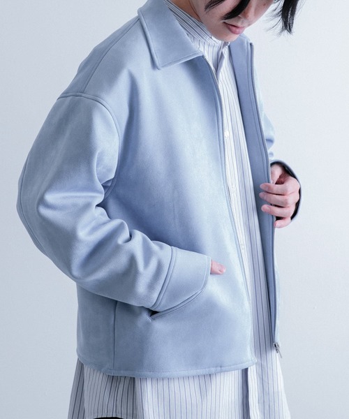 ITEMS URBANRESEARCH（アイテムズ アーバンリサーチ）の「フェイクスエード ZIP UP ジャケット（その他アウター・メンズ・ブルー/グリーン/ベージュ・MEDIUM/LARGE）」の14枚目の写真