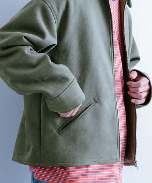 ITEMS URBANRESEARCH（アイテムズ アーバンリサーチ）の「フェイクスエード ZIP UP ジャケット（その他アウター・メンズ・ブルー/グリーン/ベージュ・MEDIUM/LARGE）」の20枚目の写真