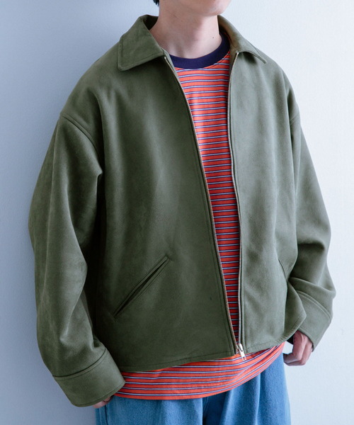 ITEMS URBANRESEARCH（アイテムズ アーバンリサーチ）の「フェイクスエード ZIP UP ジャケット（その他アウター・メンズ・ブルー/グリーン/ベージュ・MEDIUM/LARGE）」の21枚目の写真