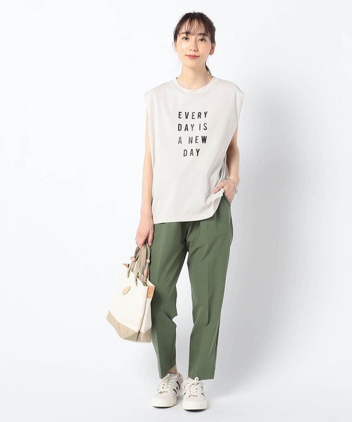 Grand PARK（グランドパーク）の「ストレッチイージーパンツ（その他パンツ・レディース・グリーン/ネイビー/ベージュ・FREE）」の6枚目の写真