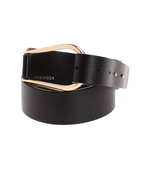 LAGUNAMOON（ラグナムーン）の「カーブバックルベルト（ベルト・レディース・ブラック/ブラウン/アイボリー・FREE）」の3枚目の写真