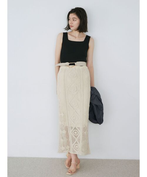 LAGUNAMOON（ラグナムーン）の「カーブバックルベルト（ベルト・レディース・ブラック/ブラウン/アイボリー・FREE）」の5枚目の写真