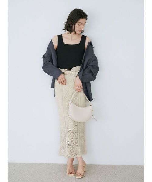 LAGUNAMOON（ラグナムーン）の「カーブバックルベルト（ベルト・レディース・ブラック/ブラウン/アイボリー・FREE）」の10枚目の写真