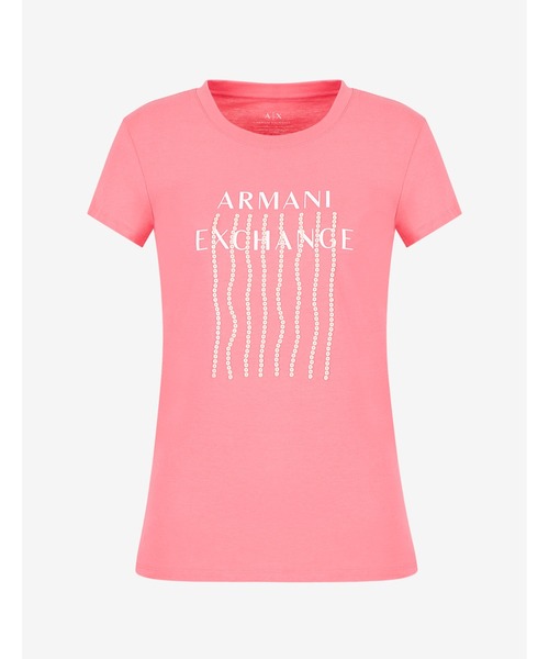 A|X Armani Exchange スパンコールロゴ 半袖Tシャツ ARMANI EXCHANGE（アルマーニエクスチェンジ）の「【A|X