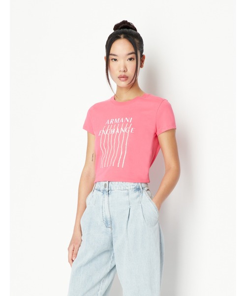 A|X Armani Exchange スパンコールロゴ 半袖Tシャツ ARMANI EXCHANGE tシャツ 「A|Xアルマーニ エクスチェンジ