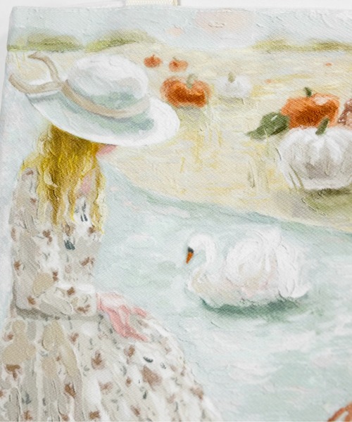 LA POMME petit(ラポミ・プチ)の「LA POMME petit (ラポミ・プチ)オリジナル手描きペイントデザイントートバッグ /Original Painting Tote bag(トートバッグ・レディース・ピンク/ブルー・FREE)」の12枚目の写真