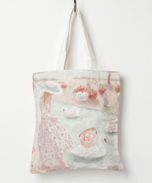 LA POMME petit(ラポミ・プチ)の「LA POMME petit (ラポミ・プチ)オリジナル手描きペイントデザイントートバッグ /Original Painting Tote bag(トートバッグ・レディース・ピンク/ブルー・FREE)」の18枚目の写真
