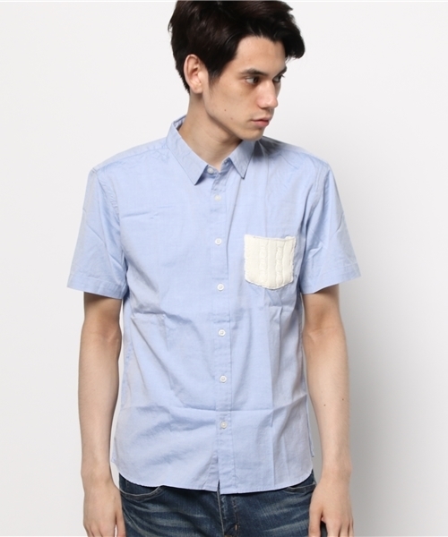 OUTLET（アウトレット）の「【Ciaopanic】ピンOXポケツキシャツSS（シャツ/ブラウス・メンズ・ブルー/ホワイト・MEDIUM/LARGE）」の10枚目の写真
