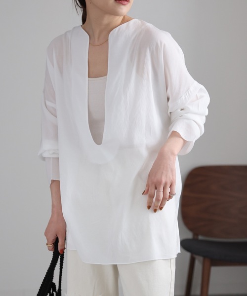 ap retro（アプレトロ）の「ディープVスキッパーシャツ（シャツ